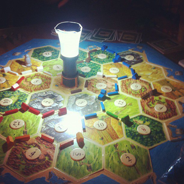 Settlers of Catan by lantern