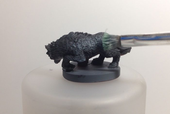 direwolf mini with dry brush