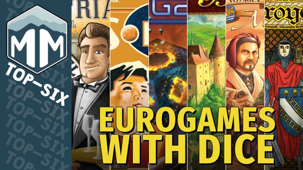 Top 6 Eurogames with Dice
