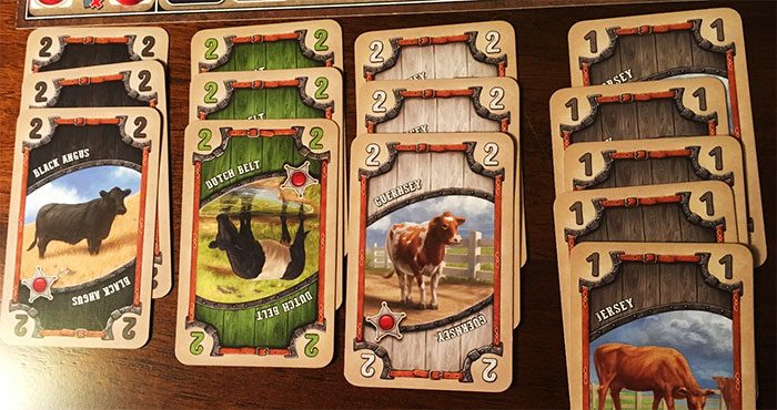 Different types of cattle cards