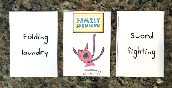 Family Showdown - do what? cards