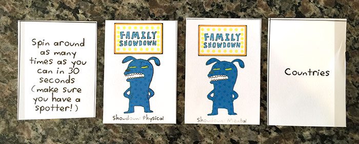 Family Showdown - showdown cards