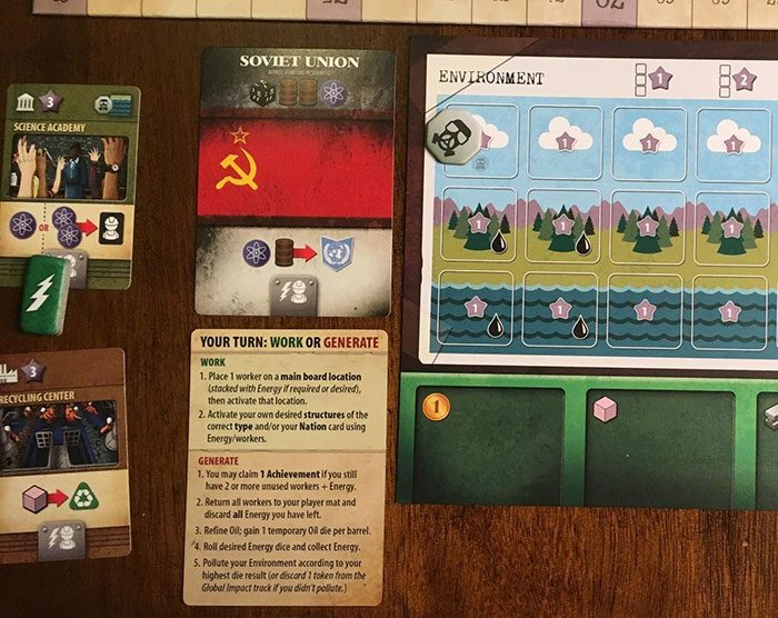 Manhattan Project: Energy Empire player board