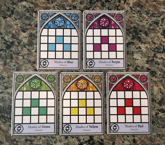 Sagrada private objective cards