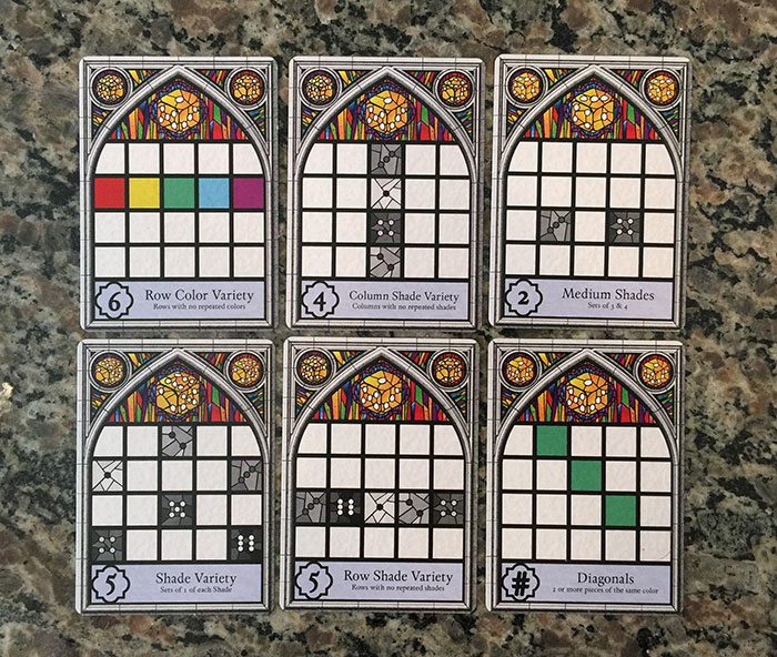 Sagrada public objective cards