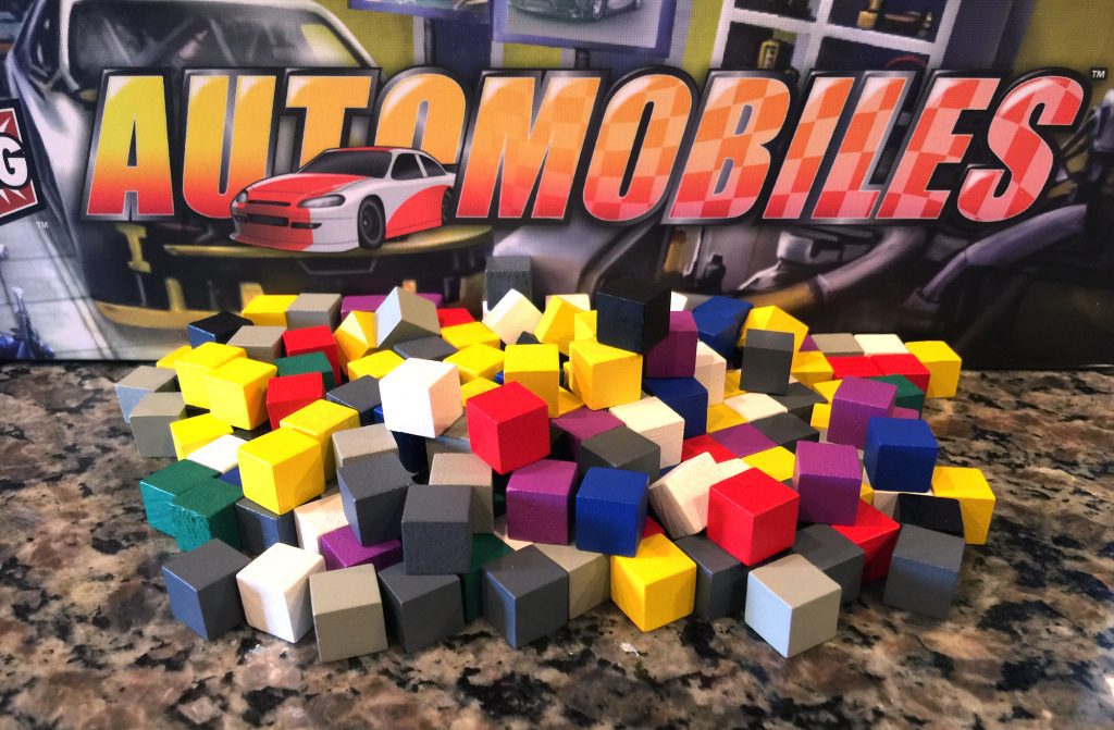 Automobiles cube pile