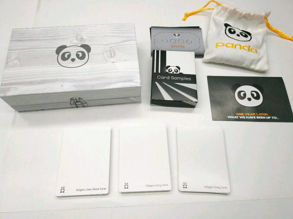 Card samples in the Panda designer kit