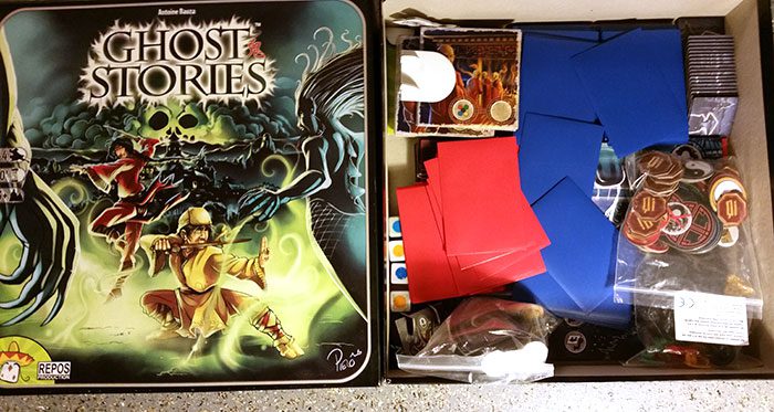 Ghost Stories and its expansion White Moon sleeved and in one box together with plenty of extra space.