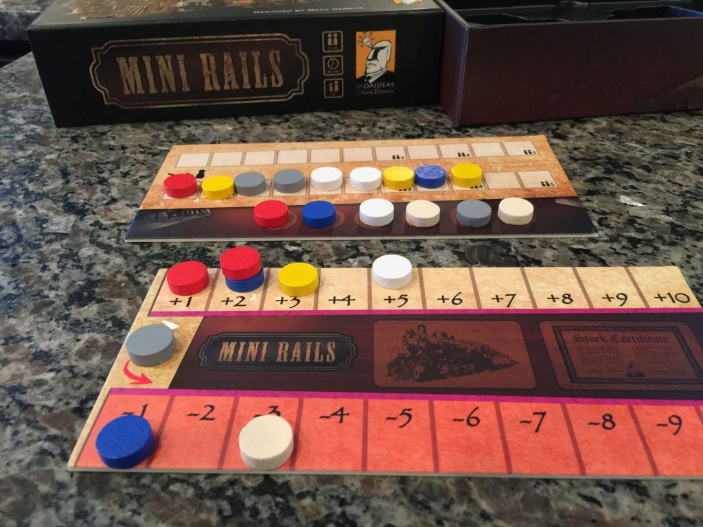 Mini Rails player board scoring
