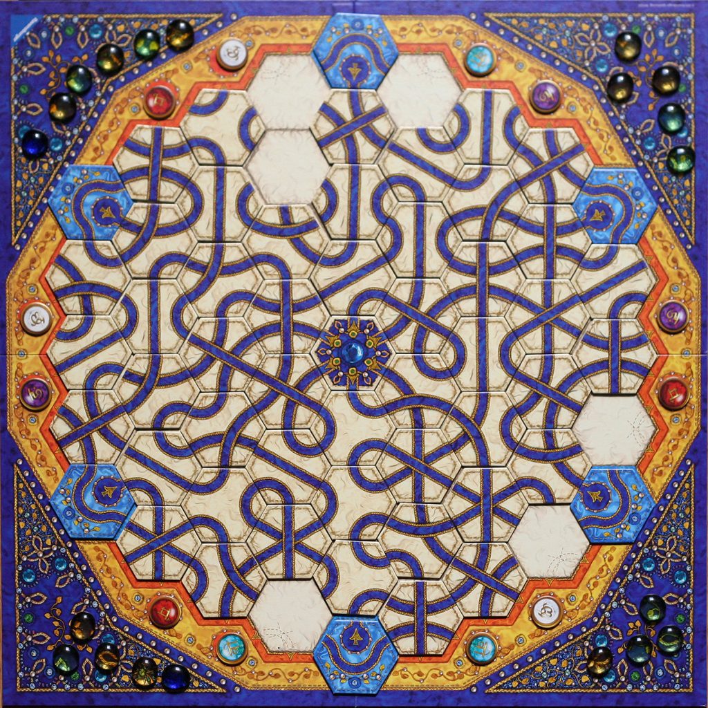 Indigo post tiles