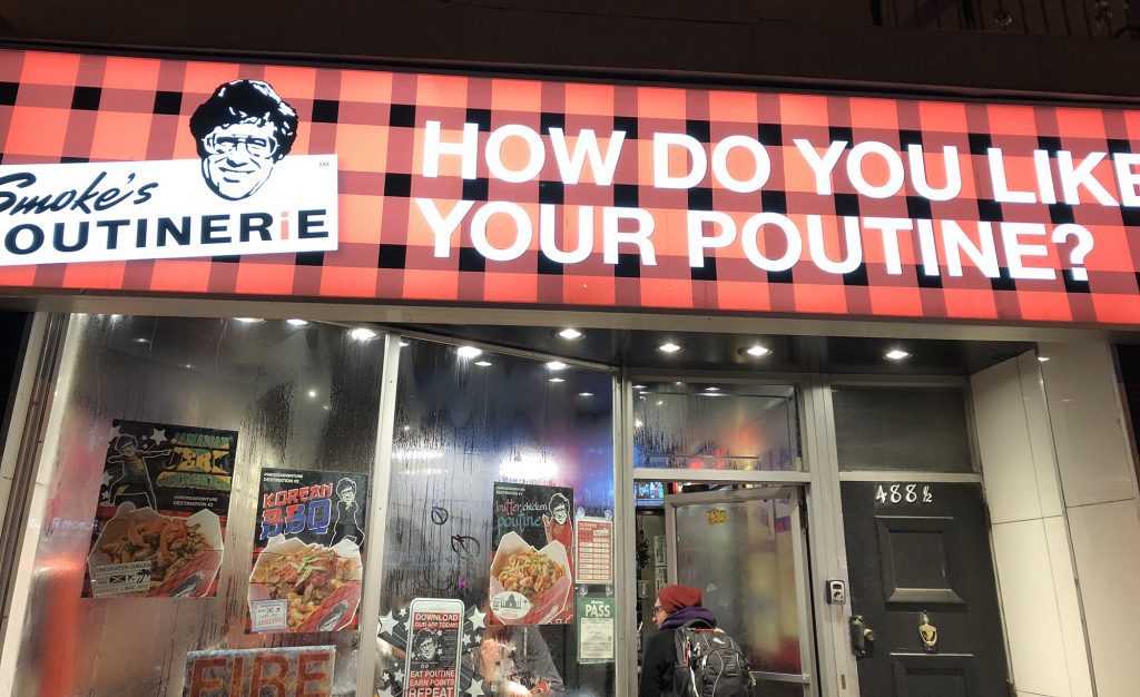 Smokes Poutinerie sign