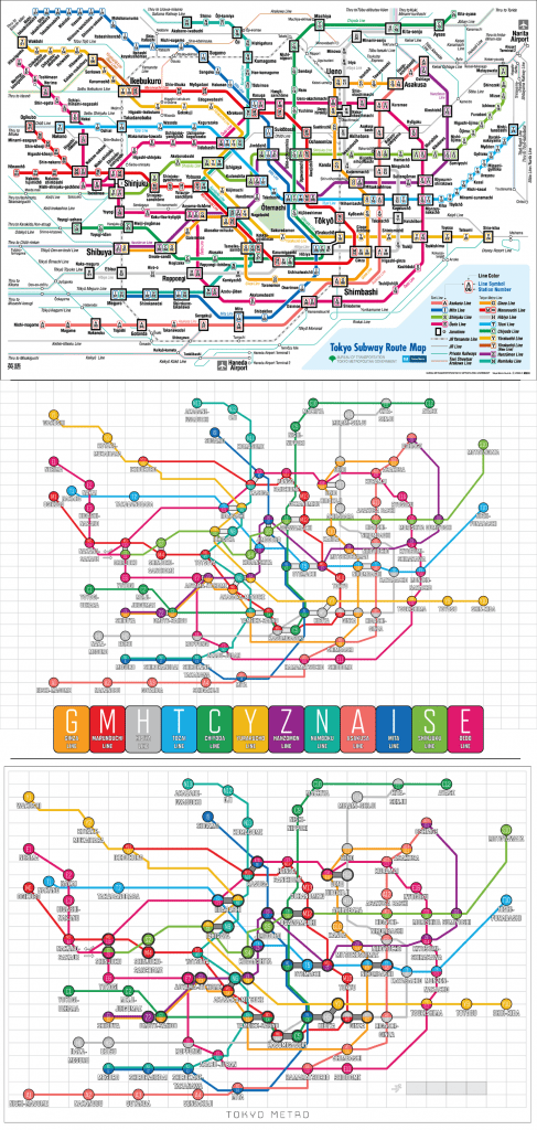 Different map versions along the way to final