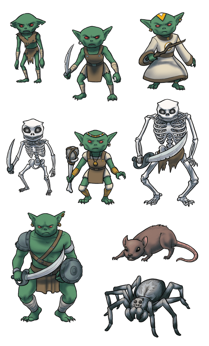 Goblin and monster illustrations