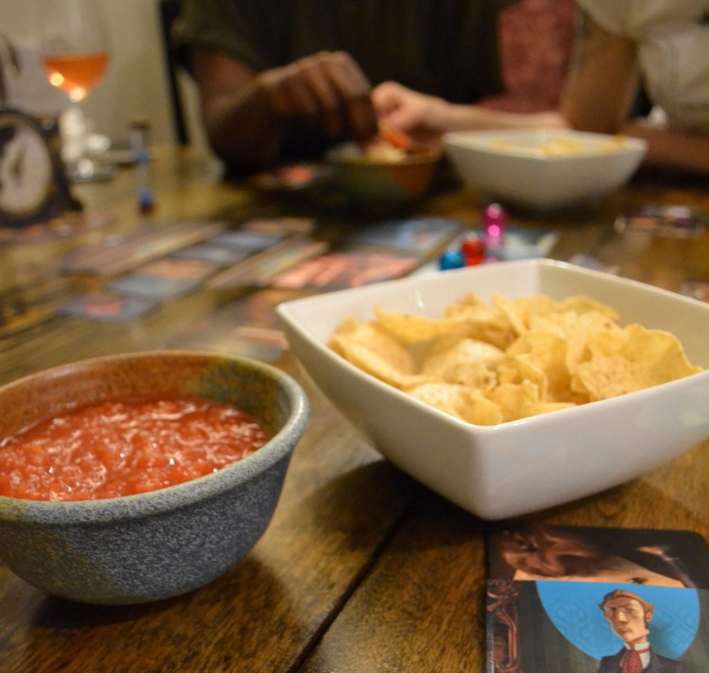 Chips and dip setup