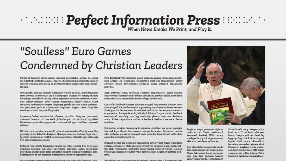 "Soulless" Euro Games Condemned by Christian Leaders header