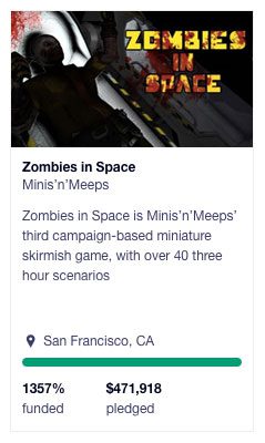 Zombies in Space kickstarter banner
