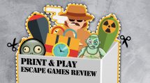 Print and Play Escape Games Review - Escape Team and Lock Paper Scissors header