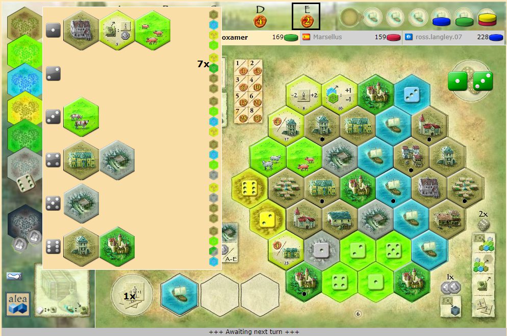 Castles of Burgundy on Yucata