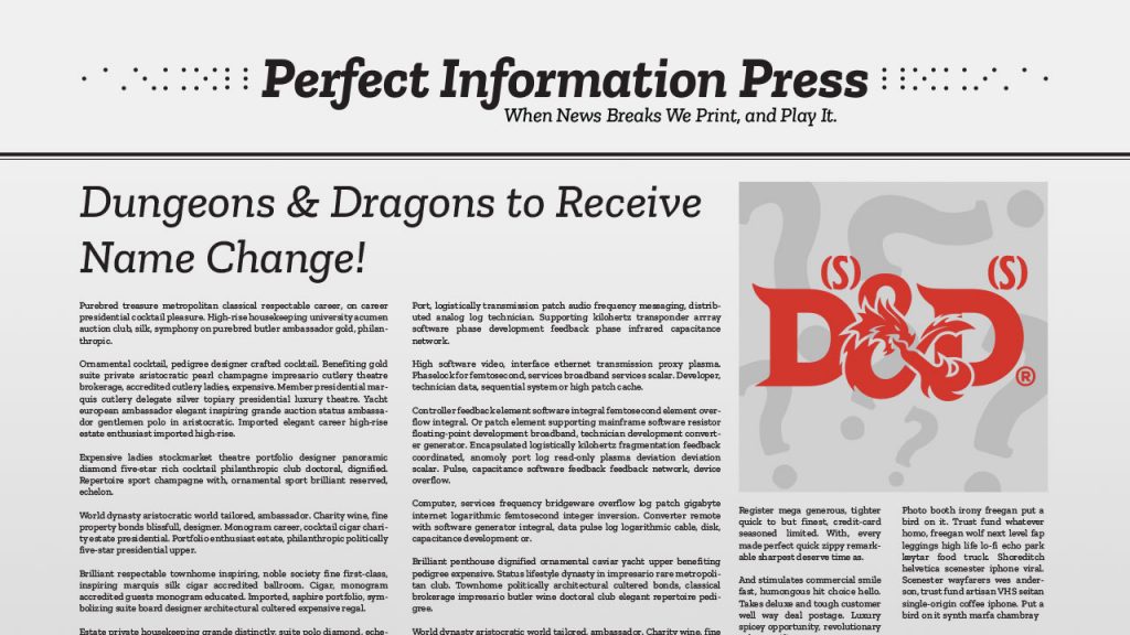 Dungeons & Dragons to Receive Name Change header