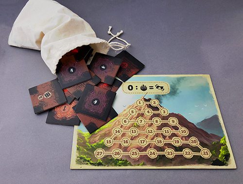 Volcano board and tiles