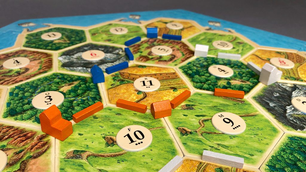 Catan Board with numbered chits.