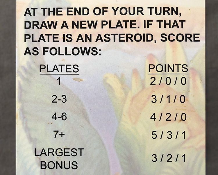 The scoring chart