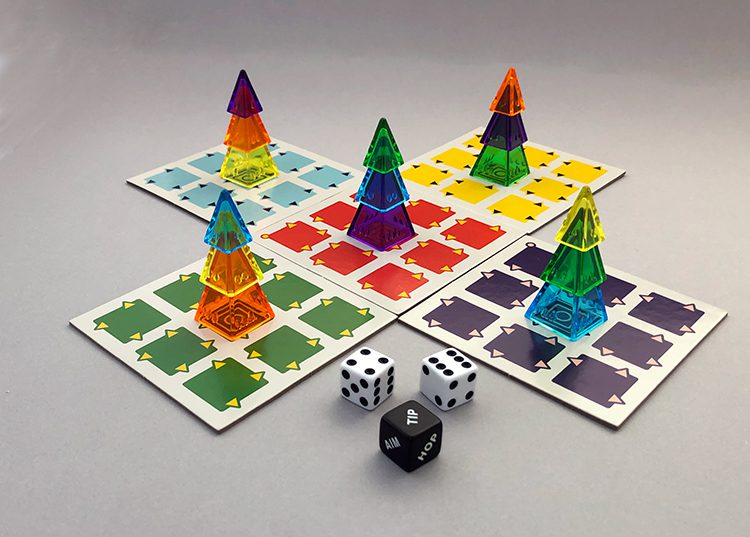 A five-player setup of Looney Ludo