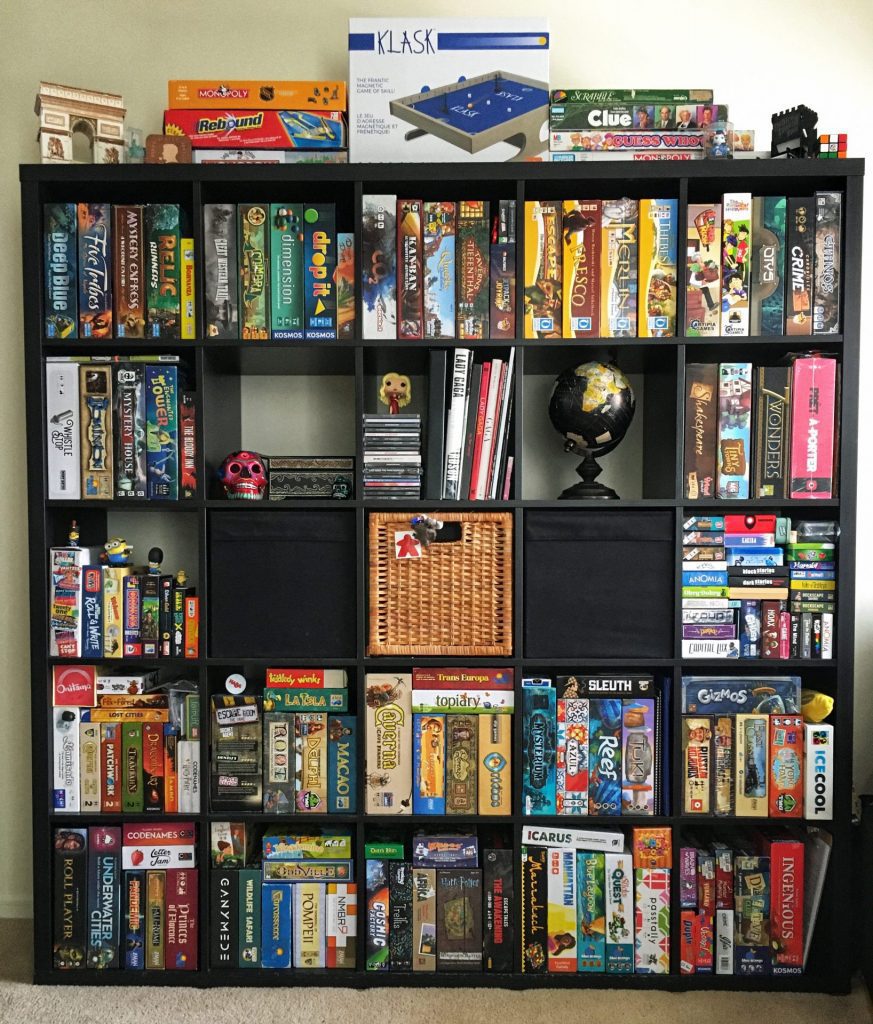 Picking 1 board game per shelf!  MY 1 GAME PER SHELF BOARD GAME  COLLECTION! 