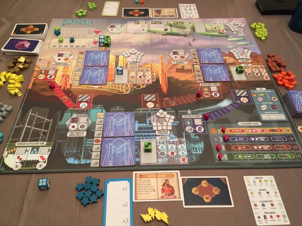 Euphoria Full Game Set Up for 2 Players