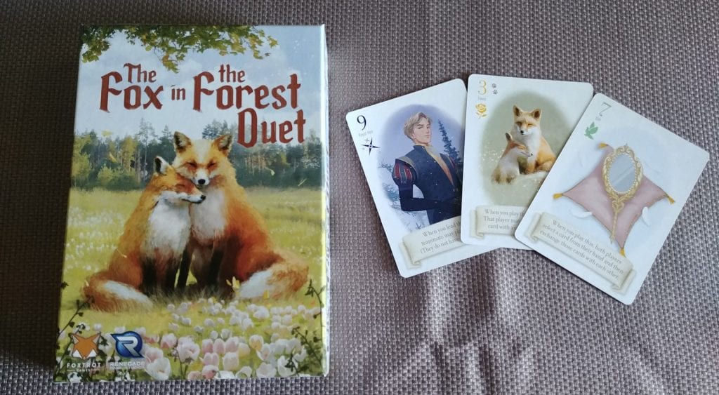 The Fox in the Forest Duet box and card art