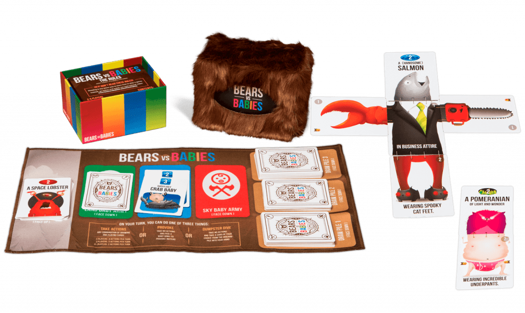 The contents of the Bears vs. Babies box