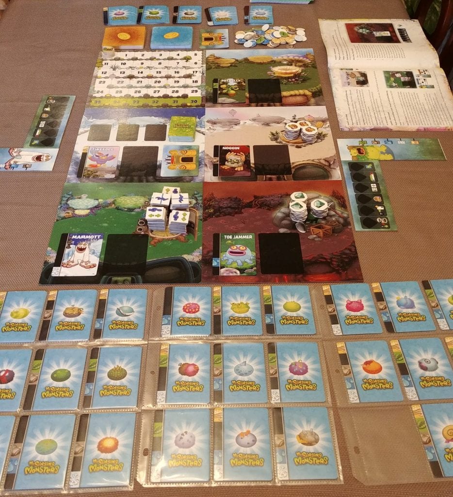 The full layout of the My Singing Monsters board game 