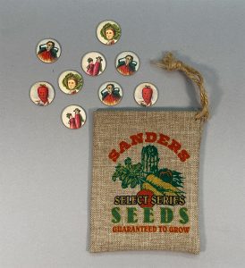 The Sanders Seeds bag full of Neighbor tokens.