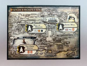 The Undermountain board with its three new standard buildings.