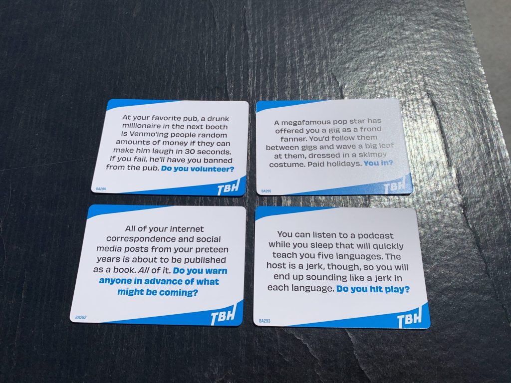 Four Dilemma cards