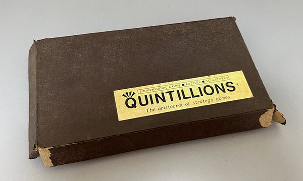 My Quintillions box, which is older than some of my Meeple Mountain colleagues.