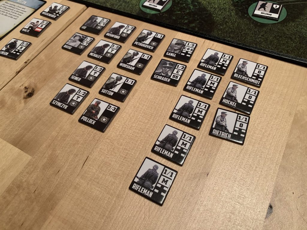 Troop tiles from the game