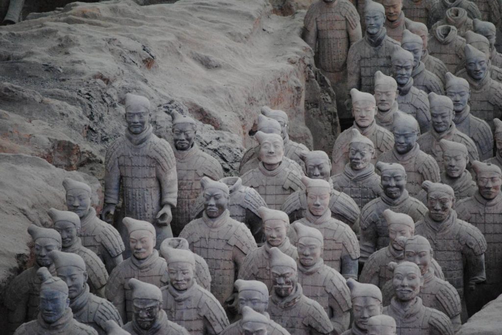 A photograph of the real terracotta army that I took back in 2011.