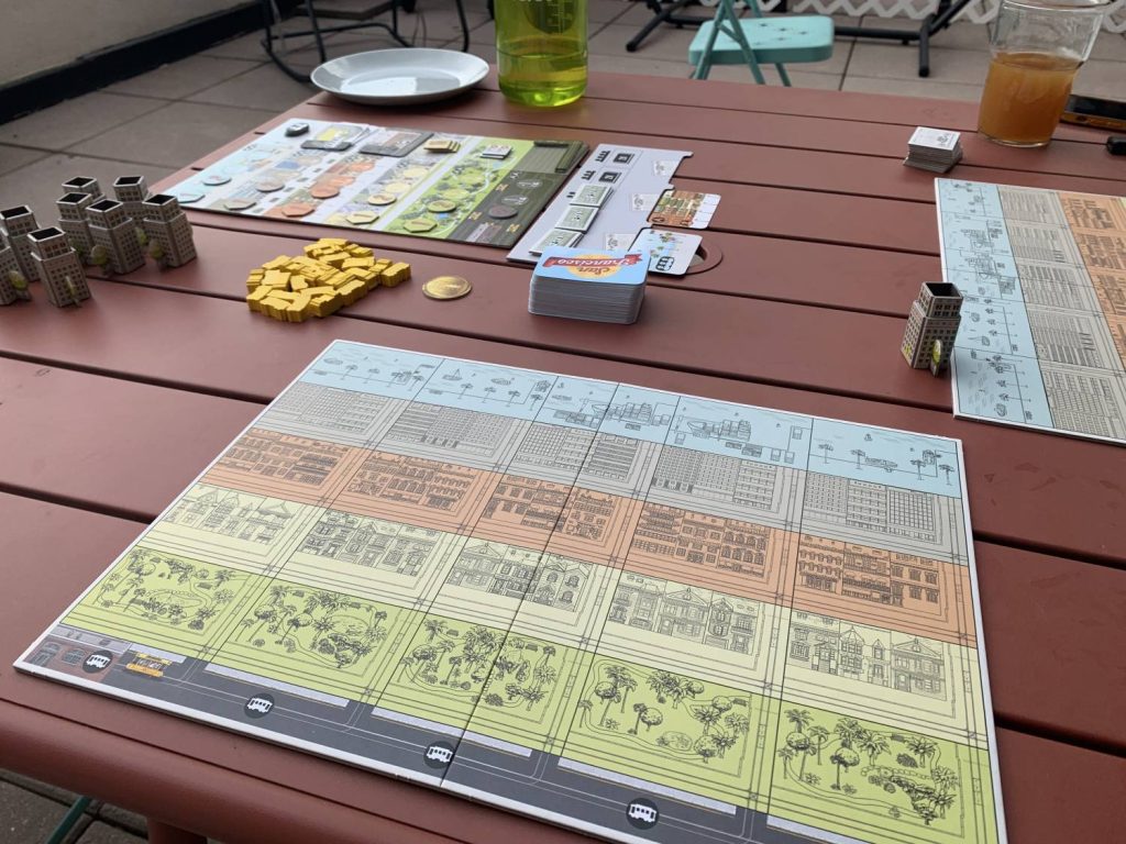 An empty San Francisco player board on the table.