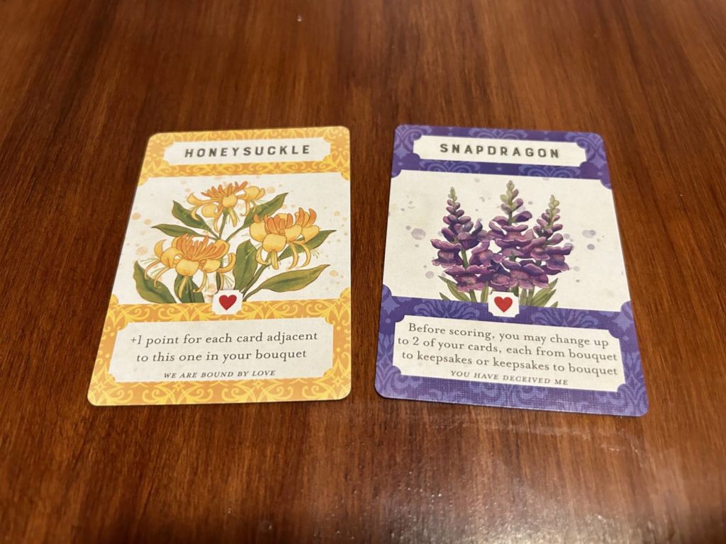A pair of cards from the game.