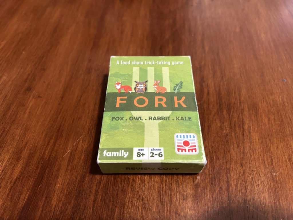 The card box for the demo copy of FORK that I received.