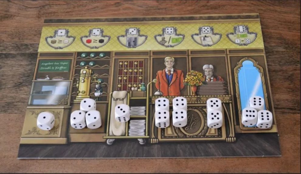 Board Game Step Ladder Dice Drafting — Meeple Mountain