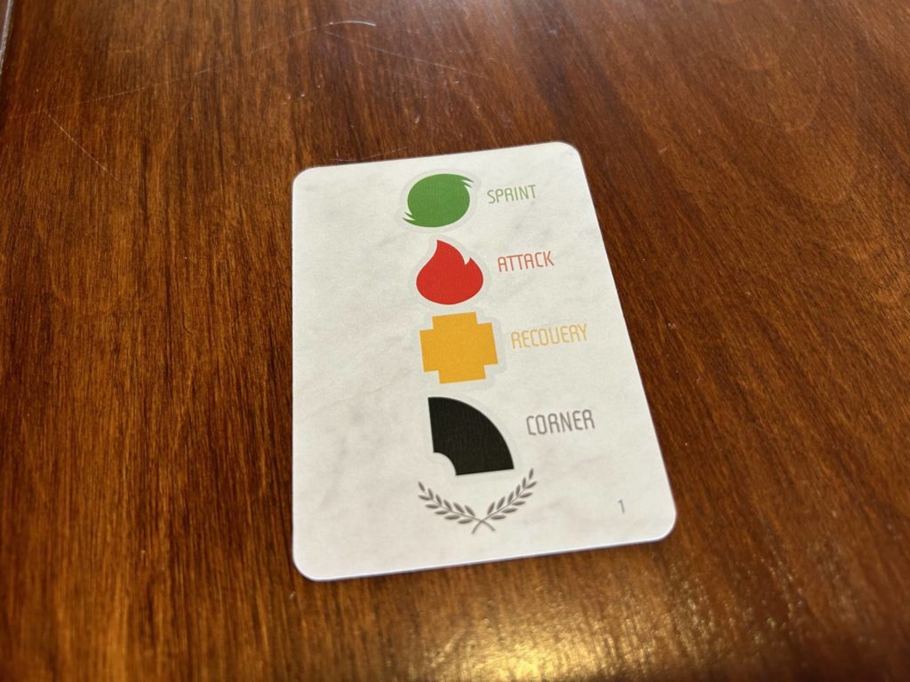 A card with all four movement types on it.