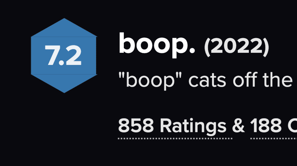 The BGG score for boop. is 7.2.