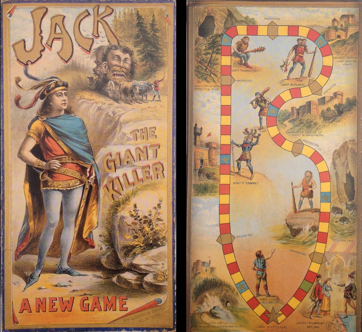 Jack the Giant Killer box and board artwork.