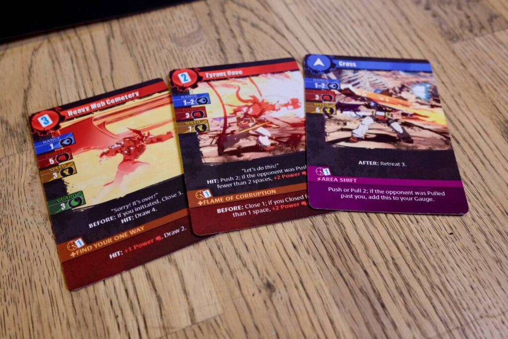 Three examples of cards.