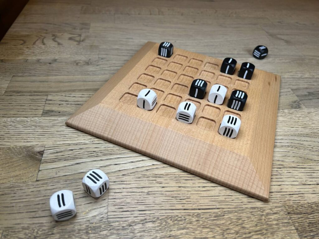 The board near the end of a game.