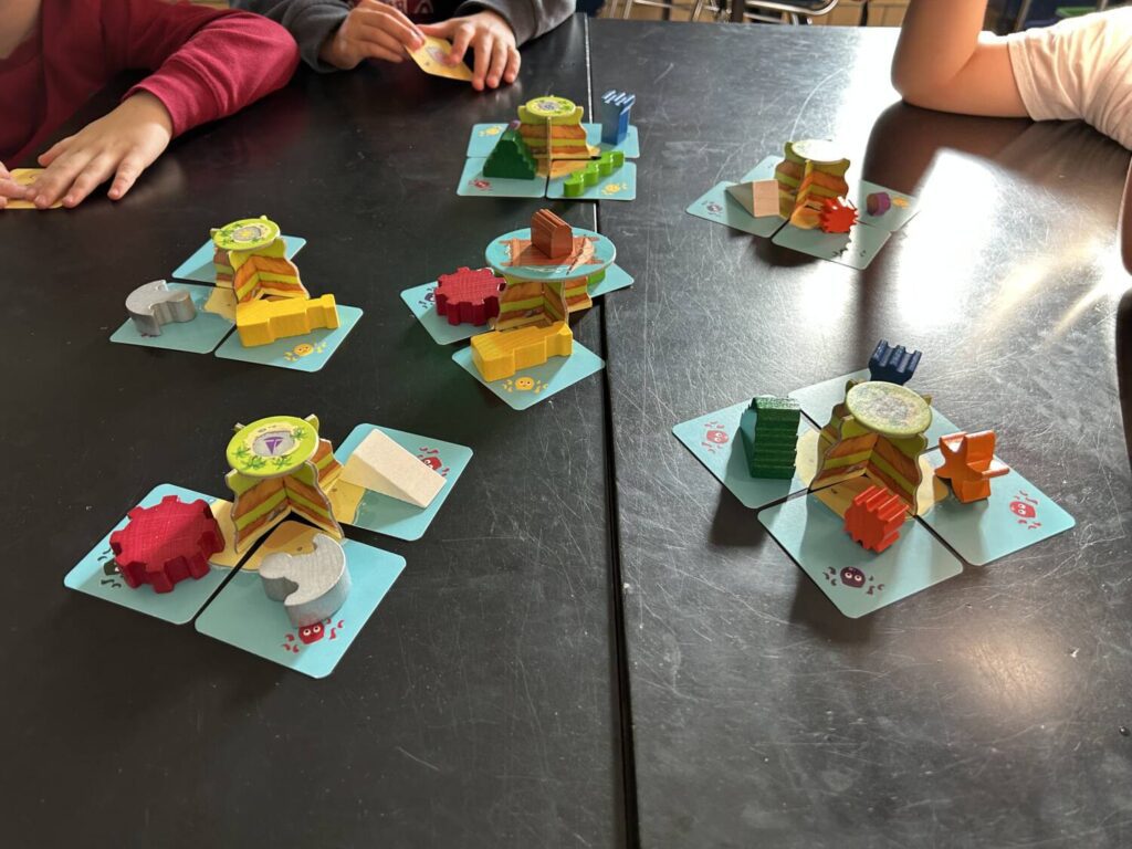 A series of islands set up on the table for a game of Flotsam Float.