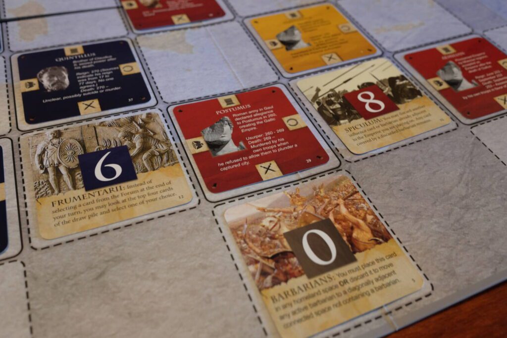 A close-up photograph of some of the cards.