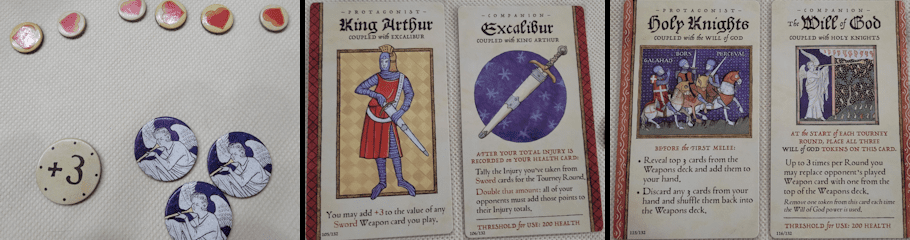 Tournament at Camelot - Tokens, King Authur, and The Holy Knights